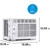 imageMidea 12000 BTU Smart Inverter Air Conditioner Window Unit with Heat and Dehumidifier  Cools up to 550 Sq Ft Energy Star Rated Quiet Operation Electronic Controls Remote Control White5 000 BTU