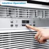 imageMidea 12000 BTU Smart Inverter Air Conditioner Window Unit with Heat and Dehumidifier  Cools up to 550 Sq Ft Energy Star Rated Quiet Operation Electronic Controls Remote Control White8 000 BTU  Electronic Control