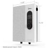 imageMidea 18KW Electric Tankless Water Heater Touch Control WiFi Control LED Display Child Mode 240 Volts with Automatic Power Modulation Ondemand Hot Water White13KW