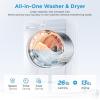 imageMidea 24 Inch Washer and Dryer Combo All in One Washer and Dryer 27 cuft 26lbs Ventless Washing Machine Steam Care Overnight Dry 1400 RPM 16 Cycles Front Load Washer FullAutomatic White