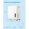 imageMidea 4500 Sq FtDehumidifier for Basement Energy Star Certified With Reusable Air Filter 50 Pint  Ideal For Basements Large ampamp Medium Sized Rooms And Bathrooms White5 500 Sq Ft with Pump  WiFi