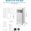 imageMidea 6000 BTU ASHRAE 5000 BTU SACC Portable Air Conditioner Cools up to 150 Sq Ft with Dehumidifier ampamp Fan mode Easy touse Remote Control ampamp Window Installation Kit IncludedWhite