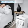 imageMidea 6000 BTU ASHRAE 5000 BTU SACC Portable Air Conditioner Cools up to 150 Sq Ft with Dehumidifier ampamp Fan mode Easy touse Remote Control ampamp Window Installation Kit IncludedWhite