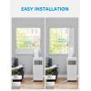 imageMidea 6000 BTU ASHRAE 5000 BTU SACC Portable Air Conditioner Cools up to 150 Sq Ft with Dehumidifier ampamp Fan mode Easy touse Remote Control ampamp Window Installation Kit IncludedWhite