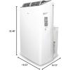 imageMidea 6000 BTU ASHRAE 5000 BTU SACC Portable Air Conditioner Cools up to 150 Sq Ft with Dehumidifier ampamp Fan mode Easy touse Remote Control ampamp Window Installation Kit IncludedWhite