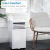 imageMidea 6000 BTU ASHRAE 5000 BTU SACC Portable Air Conditioner Cools up to 150 Sq Ft with Dehumidifier ampamp Fan mode Easy touse Remote Control ampamp Window Installation Kit IncludedWhite