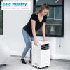 imageMidea 6000 BTU ASHRAE 5000 BTU SACC Portable Air Conditioner Cools up to 150 Sq Ft with Dehumidifier ampamp Fan mode Easy touse Remote Control ampamp Window Installation Kit IncludedWhite