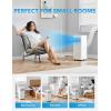 imageMidea 6000 BTU ASHRAE 5000 BTU SACC Portable Air Conditioner Cools up to 150 Sq Ft with Dehumidifier ampamp Fan mode Easy touse Remote Control ampamp Window Installation Kit IncludedWhite