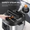 imageMidea 9in1 Multi Cooker 6L with 12 Cooking Functions Pressure Cook SlowampampRice Cooker Sous Vide Cake Maker etc 70 Faster NonStick Brushed Steel ampamp Black
