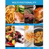 imageMidea Air Fryer 55QT Heatexpress Rapid Air Technology 9 Preset Menus Quick and Easy Meals 1 Minute Button and Favorite Function 90 less oil Easy to Clean Varied RecipesBlack with SeeThru Window