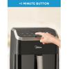 imageMidea Air Fryer 55QT Heatexpress Rapid Air Technology 9 Preset Menus Quick and Easy Meals 1 Minute Button and Favorite Function 90 less oil Easy to Clean Varied RecipesBlack with SeeThru Window
