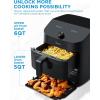 imageMidea Dual Basket Air Fryer Oven 11 Quart 8 in 1 Functions Clear Window Smart Sync Finish Works with Alexa WiFi Connectivity 50 App Recipes for family meals Bake Roast Grill Broil Toast
