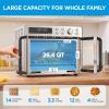 imageMidea Flexify French Door Toaster Oven Air Fryer Combo 264 QT Extra Large Air Fryer Countertop Oven 10in1 Combo 25 Faster Cooking and 90 Less Oil Stainless Steel