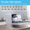 imageMidea MDC17P0ABB Portable Countertop Mini 5L Builtin Water Tank No Hookup Needed 6 Programs 360 Dual Spray 162 HighTempampamp AirRefresh Function Dishwasher for Apartmentsampamp RVs Black