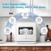 imageMidea MDC17P4CWW Portable Countertop Mini 132Gal Builtin Water Tank Baby Care No Hookup Needed 360 Dual SprayHighTemp wash Dishwasher for Apartmentsampamp RVs White WholeBaby Care