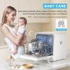 imageMidea MDC17P4CWW Portable Countertop Mini 132Gal Builtin Water Tank Baby Care No Hookup Needed 360 Dual SprayHighTemp wash Dishwasher for Apartmentsampamp RVs White WholeBaby Care