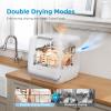 imageMidea MDC17P4CWW Portable Countertop Mini 132Gal Builtin Water Tank Baby Care No Hookup Needed 360 Dual SprayHighTemp wash Dishwasher for Apartmentsampamp RVs White WholeAuto Door Open