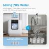 imageMidea MDC17P4CWW Portable Countertop Mini 132Gal Builtin Water Tank Baby Care No Hookup Needed 360 Dual SprayHighTemp wash Dishwasher for Apartmentsampamp RVs White WholeAuto Door Open