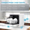 imageMidea MDC17P4CWW Portable Countertop Mini 132Gal Builtin Water Tank Baby Care No Hookup Needed 360 Dual SprayHighTemp wash Dishwasher for Apartmentsampamp RVs White WholeBaby Care