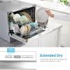 imageMidea MDC22P1ABB Tabletop Countertop Energy Star Portable Dishwasher 6 Place Settings ampamp 8 Washing Programs Speed BabyCare ECOampamp Glass Dish Washer for Dorm RVampamp Apartment BlackSilver
