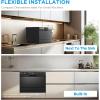 imageMidea MDC22P1ABB Tabletop Countertop Energy Star Portable Dishwasher 6 Place Settings ampamp 8 Washing Programs Speed BabyCare ECOampamp Glass Dish Washer for Dorm RVampamp Apartment BlackBlack
