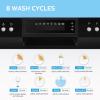 imageMidea MDC22P1AWW Energy Star Portable Dishwasher 6 Place Settings ampamp 8 Washing Programs Speed BabyCare ECOampamp Glass Dish Washer for Dorm RVampamp Apartment White