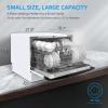 imageMidea MDC22P1AWW Energy Star Portable Dishwasher 6 Place Settings ampamp 8 Washing Programs Speed BabyCare ECOampamp Glass Dish Washer for Dorm RVampamp Apartment White
