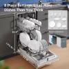 imageMidea MDF18A1AST Builtin Dishwasher with 8 Place Settings 6 Washing Programs Stainless Steel Tub Heated Dry Energy StarStainless Steel