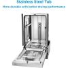 imageMidea MDF18A1AST Builtin Dishwasher with 8 Place Settings 6 Washing Programs Stainless Steel Tub Heated Dry Energy StarStainless Steel