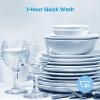 imageMidea MDF18A1AST Builtin Dishwasher with 8 Place Settings 6 Washing Programs Stainless Steel Tub Heated Dry Energy StarWhite