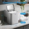 imageMidea MERI26B1AGY Ice Maker Countertop 26lbs Portable Ice Maker 8 Cubes Ready in 6 Mins SelfCleaning with Ice Basket and Scoop 2 Sizes of Bullet Ice for Home Camping Office PartyGrey