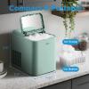 imageMidea MERI26B1AGY Ice Maker Countertop 26lbs Portable Ice Maker 8 Cubes Ready in 6 Mins SelfCleaning with Ice Basket and Scoop 2 Sizes of Bullet Ice for Home Camping Office PartyGreen