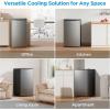 imageMidea MERM33S1ABB 33 Cubic Feet Compact Refrigerator BlackSilver