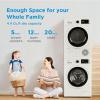 imageMidea MLE25H7BWW Heat Pump Ventless Front Load Dryer Stackable Washing Machine Energy Efficient and Space Saving 44 Cuft White