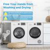 imageMidea MLE25H7BWW Heat Pump Ventless Front Load Dryer Stackable Washing Machine Energy Efficient and Space Saving 44 Cuft White