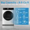 imageMidea MLE45N1AWW Front Load Electric Dryer Matching with Stainless Steel Sensor Dry Wrinkle Care Touch Control 10 Total Cycles 80 Cuft WhiteGas Dryer