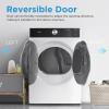 imageMidea MLE45N1AWW Front Load Electric Dryer Matching with Stainless Steel Sensor Dry Wrinkle Care Touch Control 10 Total Cycles 80 Cuft WhiteGas Dryer