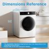 imageMidea MLE45N1AWW Front Load Electric Dryer Matching with Stainless Steel Sensor Dry Wrinkle Care Touch Control 10 Total Cycles 80 Cuft WhiteGas Dryer