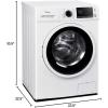 imageMidea MLH25N7BWW Compact FrontLoad Machine 24quot Energy ampamp SpaceSaving Washer Steam Care and Cold Wash Stackable Laundry for Family Daily use 25 Cuft White