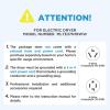 imageMidea MLTG37N1BWW Gas Dryer Auto Sensor Dry Wrinkle CareAir Fluff EasyUsing Control Panel 12 Total Cycles 67 Cuft WhiteElectric