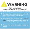 imageMidea MLTG37N1BWW Gas Dryer Auto Sensor Dry Wrinkle CareAir Fluff EasyUsing Control Panel 12 Total Cycles 67 Cuft WhiteGas