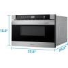 imageMidea MMO12S3ASTZ Over the Range Oven 12 Cuft Slim Stainless Steel Microwaves 1000W Heating Power with 400CMF Vent Fan12 Cuft Drawer