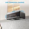 imageMidea MMO12S3ASTZ Over the Range Oven 12 Cuft Slim Stainless Steel Microwaves 1000W Heating Power with 400CMF Vent Fan12 Cuft Slim