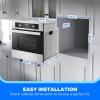 imageMidea MMO12S3ASTZ Over the Range Oven 12 Cuft Slim Stainless Steel Microwaves 1000W Heating Power with 400CMF Vent Fan25 cuft Wall Oven