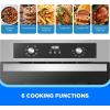 imageMidea MMO12S3ASTZ Over the Range Oven 12 Cuft Slim Stainless Steel Microwaves 1000W Heating Power with 400CMF Vent Fan25 cuft Wall Oven