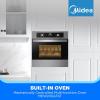 imageMidea MMO12S3ASTZ Over the Range Oven 12 Cuft Slim Stainless Steel Microwaves 1000W Heating Power with 400CMF Vent Fan25 cuft Wall Oven