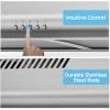 imageMidea MVU30W4AST 30 inch Under Cabinet DuctedDuctless Convertible Slim Vent Durable Stainless Steel Kitchen Reusable Filter 3 Speed Exhaust Fan and 2 LED Lights Range Hood 100 CFMUnder Cabinet Vent