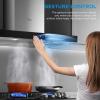 imageMidea MVU30W4AST 30 inch Under Cabinet DuctedDuctless Convertible Slim Vent Durable Stainless Steel Kitchen Reusable Filter 3 Speed Exhaust Fan and 2 LED Lights Range Hood 100 CFMT Shape Stove Hood