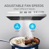 imageMidea MVU30W4AST 30 inch Under Cabinet DuctedDuctless Convertible Slim Vent Durable Stainless Steel Kitchen Reusable Filter 3 Speed Exhaust Fan and 2 LED Lights Range Hood 100 CFMUnder Cabinet Vent
