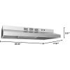 imageMidea MVU30W4AST 30 inch Under Cabinet DuctedDuctless Convertible Slim Vent Durable Stainless Steel Kitchen Reusable Filter 3 Speed Exhaust Fan and 2 LED Lights Range Hood 100 CFMUnder Cabinet Vent